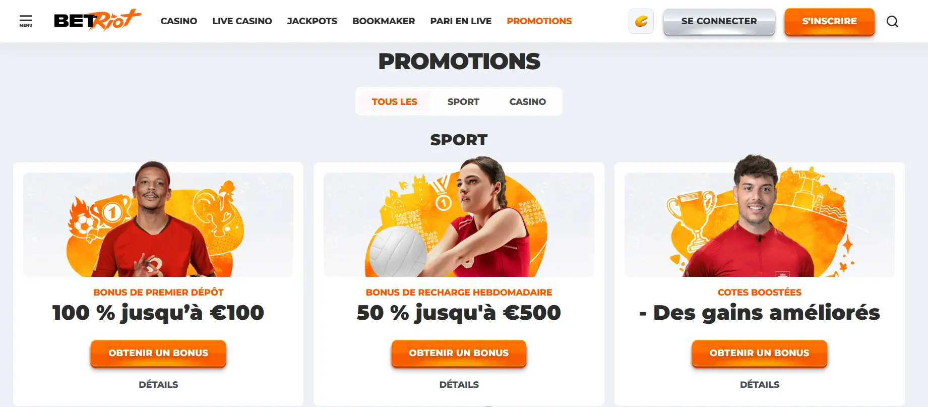 Les meilleurs bonus pour les joueurs Français